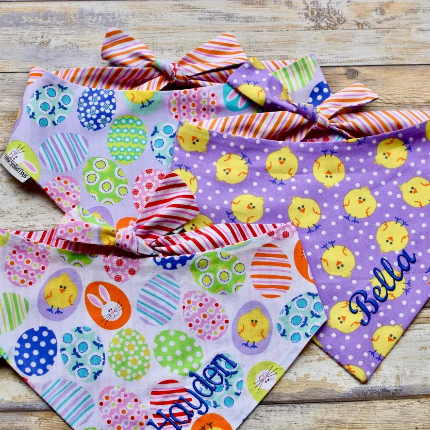 Personalized Easter Egg Bandanas with Personalization
