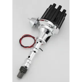 PerTronix Flame-Thrower Plug N Play Billet Distributor - Magnetic Pickup - Vacuum Advance - Socket Style - Black - GM W-Series