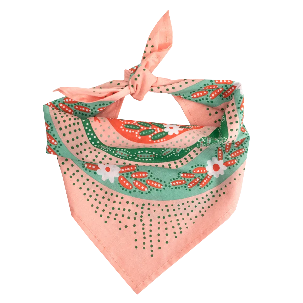 Pink and Green Snakes Pink Bandana