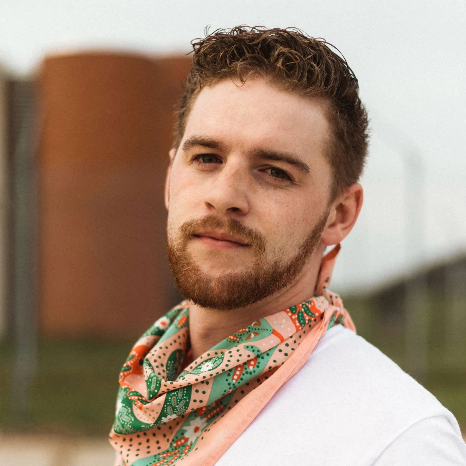 Pink and Green Snakes Pink Bandana