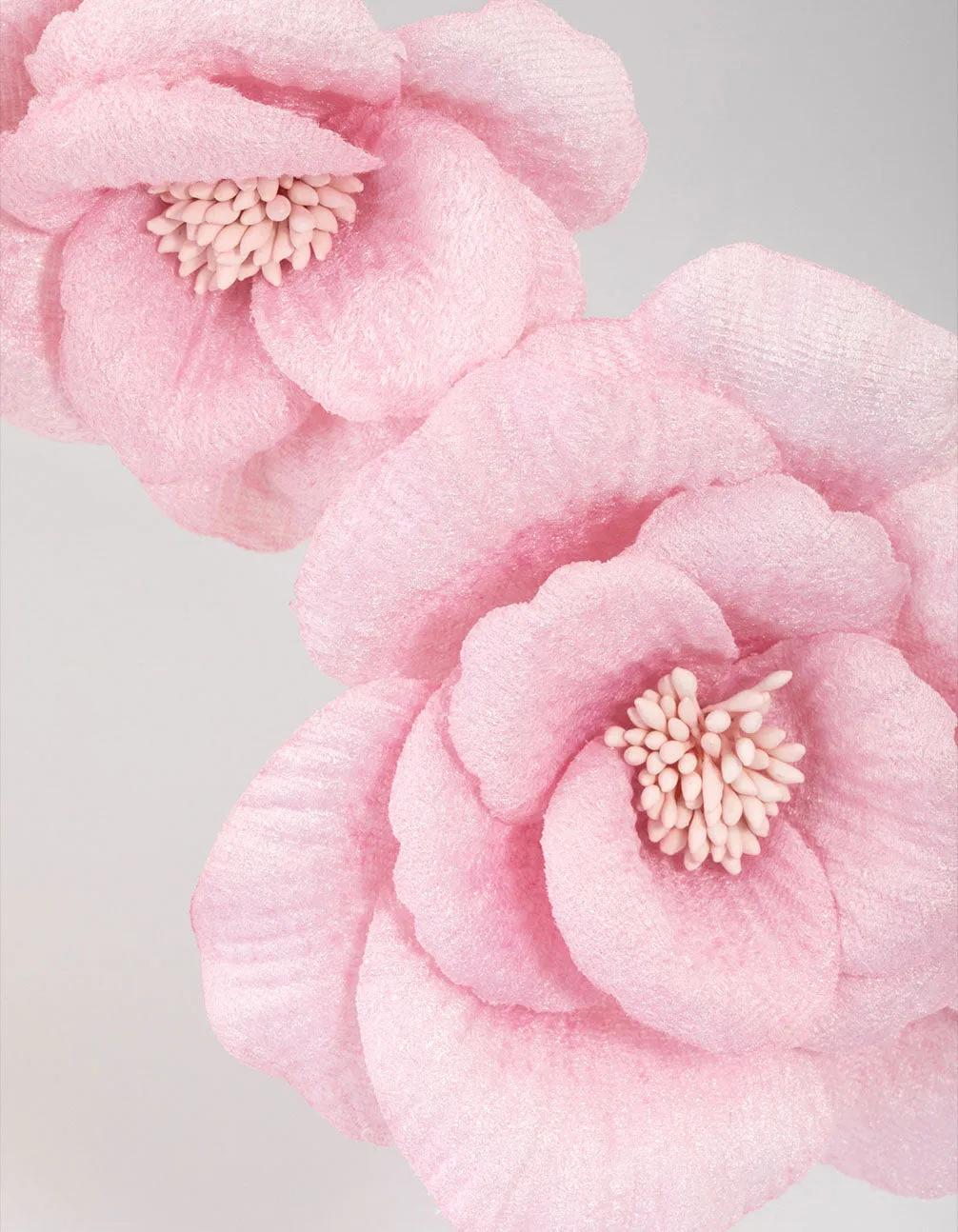 Pink Mixed Velvet 3D Flower Headband