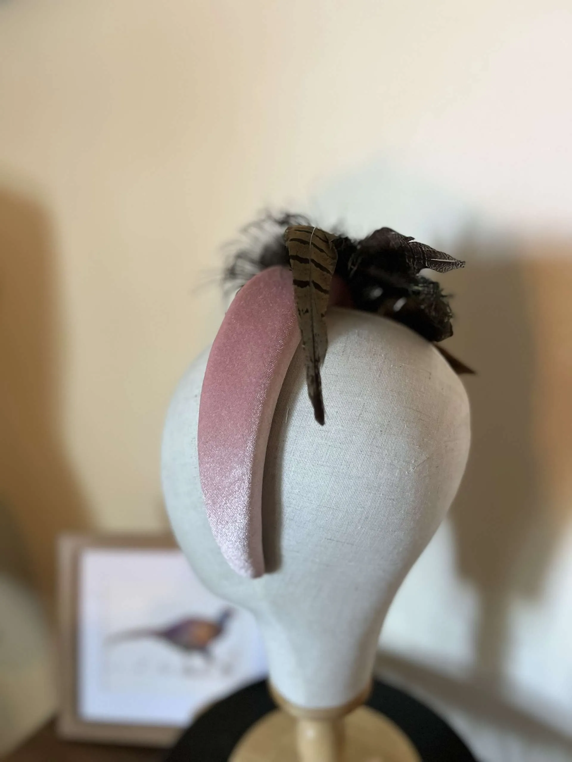 Pink Velvet Alice Band