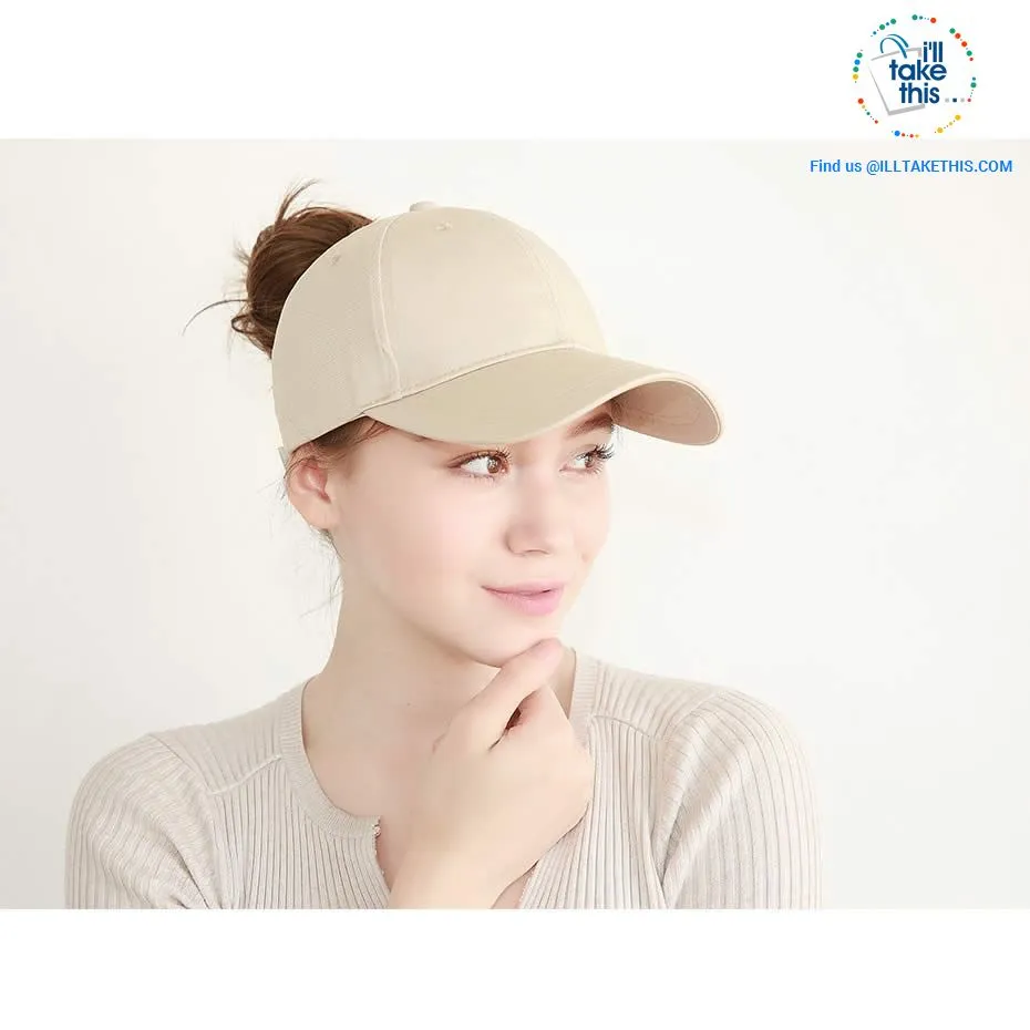 Ponytail Baseball Cap for Women of All ages, one Size - 7 color options
