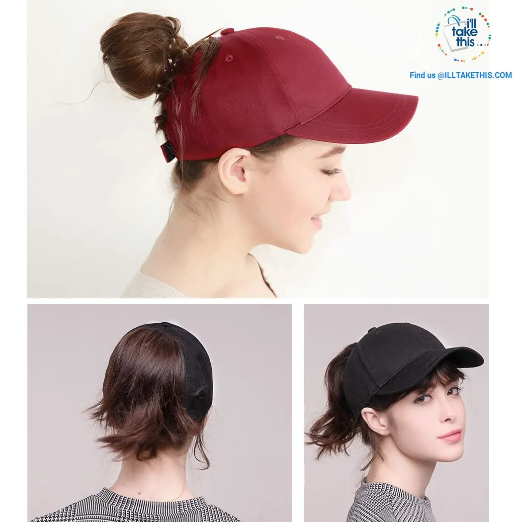 Ponytail Baseball Cap for Women of All ages, one Size - 7 color options
