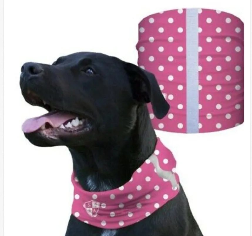 "PINK POLKA DOT" Reflective Dog Shield