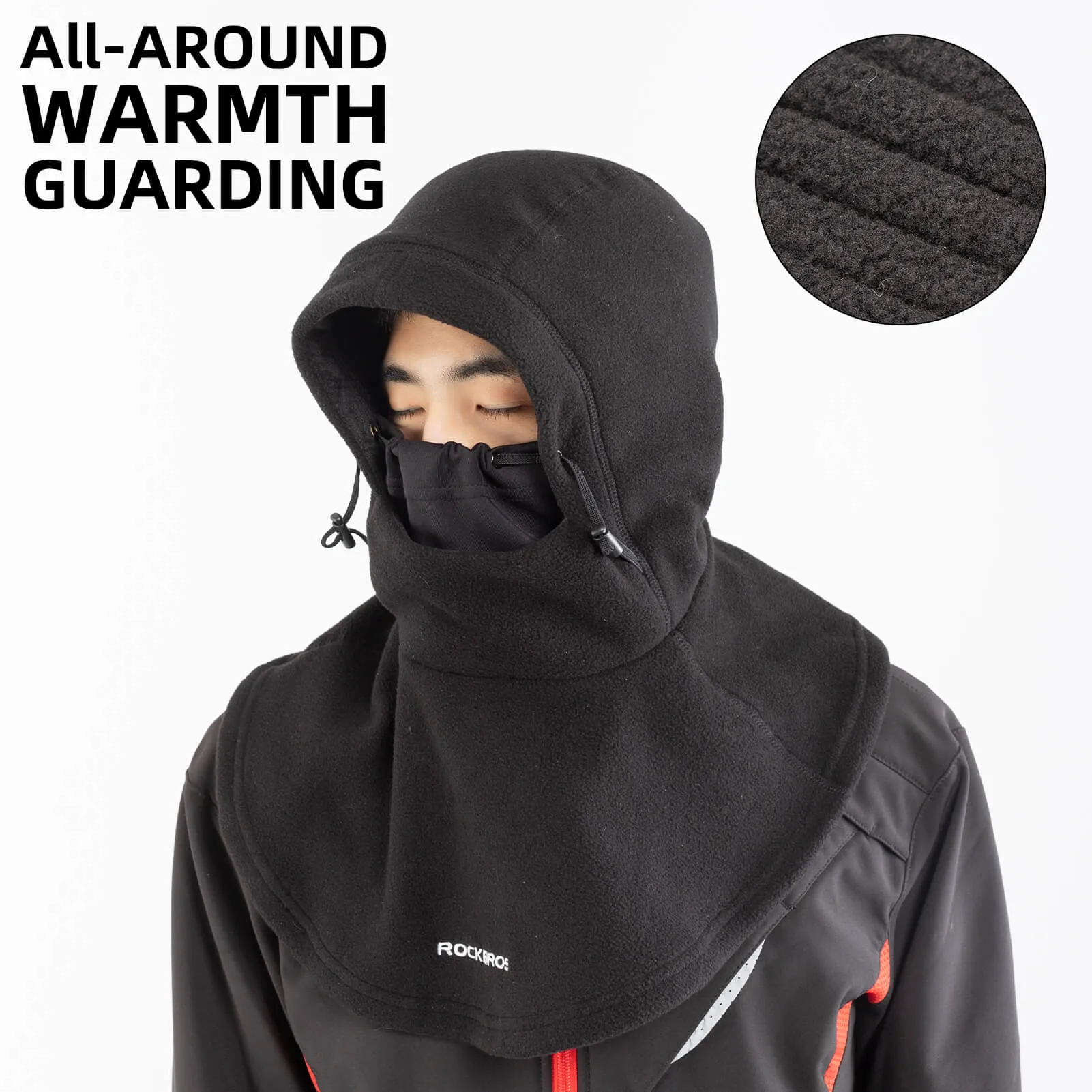 ROCKBROS Winter Balaclava Warm Windproof Fleece Ski Face Mask