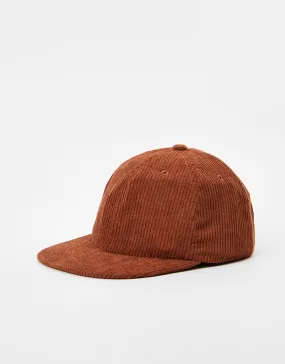 Route One Unstructured Cord 6 Panel Cap - Caramel