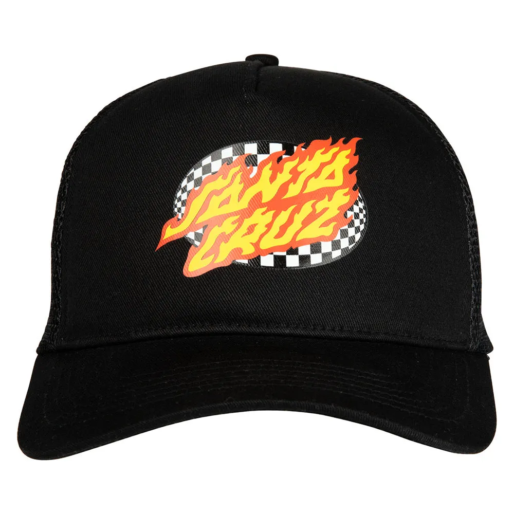 Santa Cruz Oval Check Flame Cap