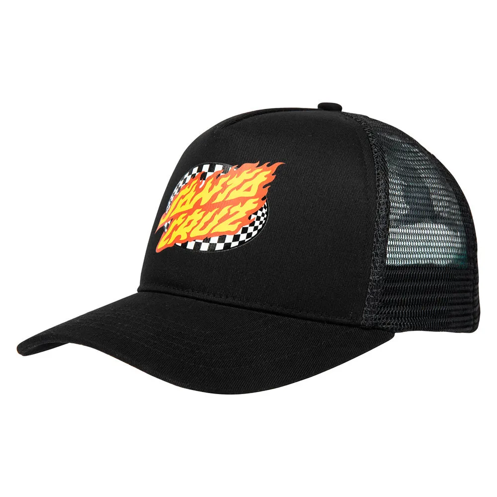 Santa Cruz Oval Check Flame Cap