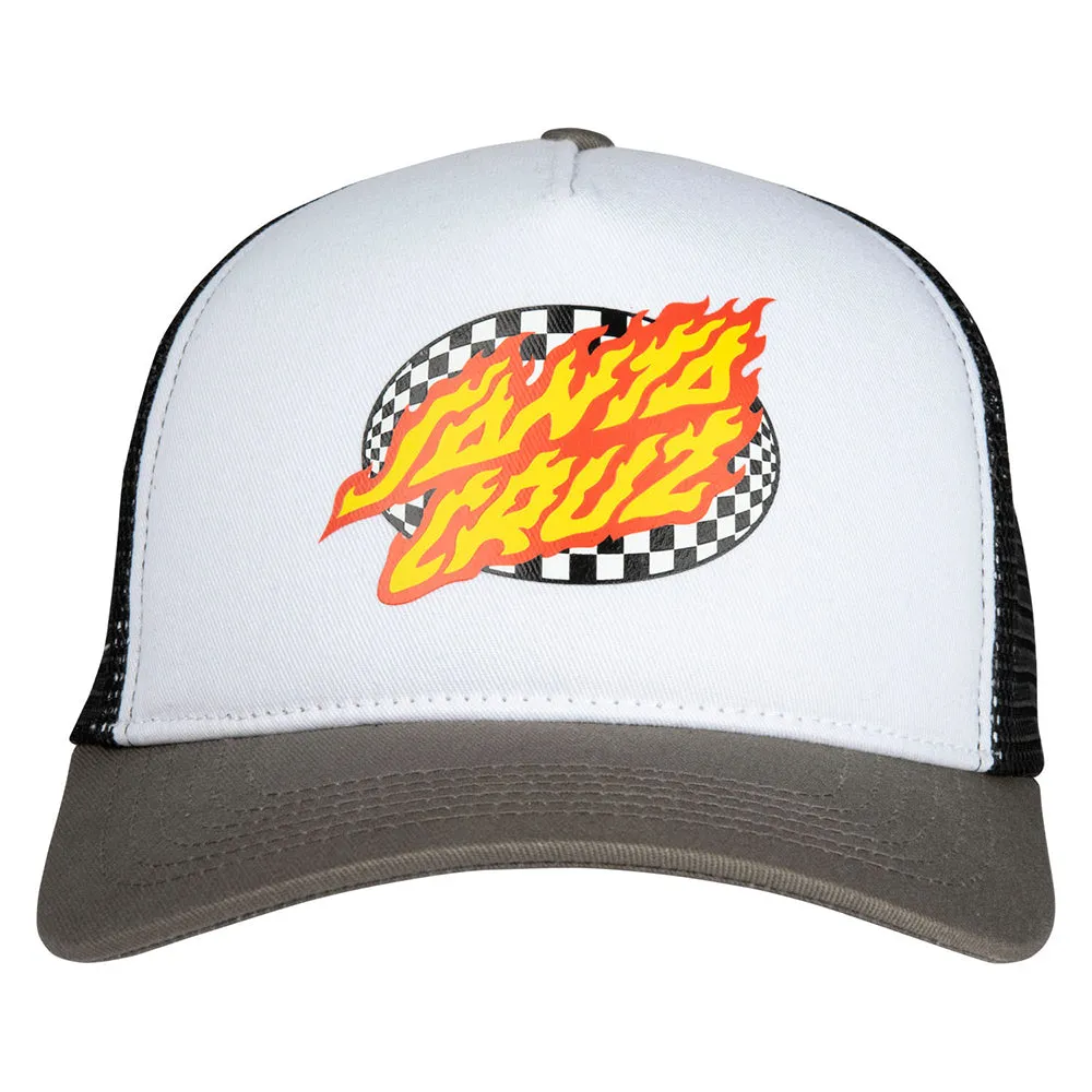 Santa Cruz Oval Check Flame Cap