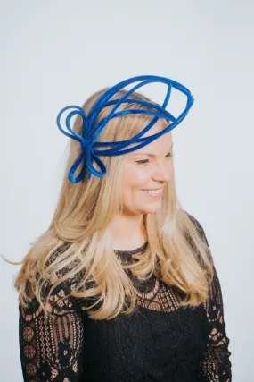 Sapphire Blue Velvet Fascinator