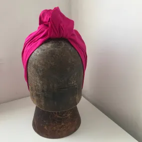 Shocking pink silk wired hairband
