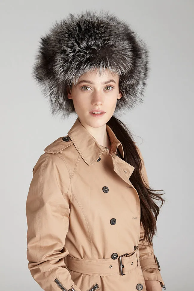 Silver Fox Fur Trooper Hat