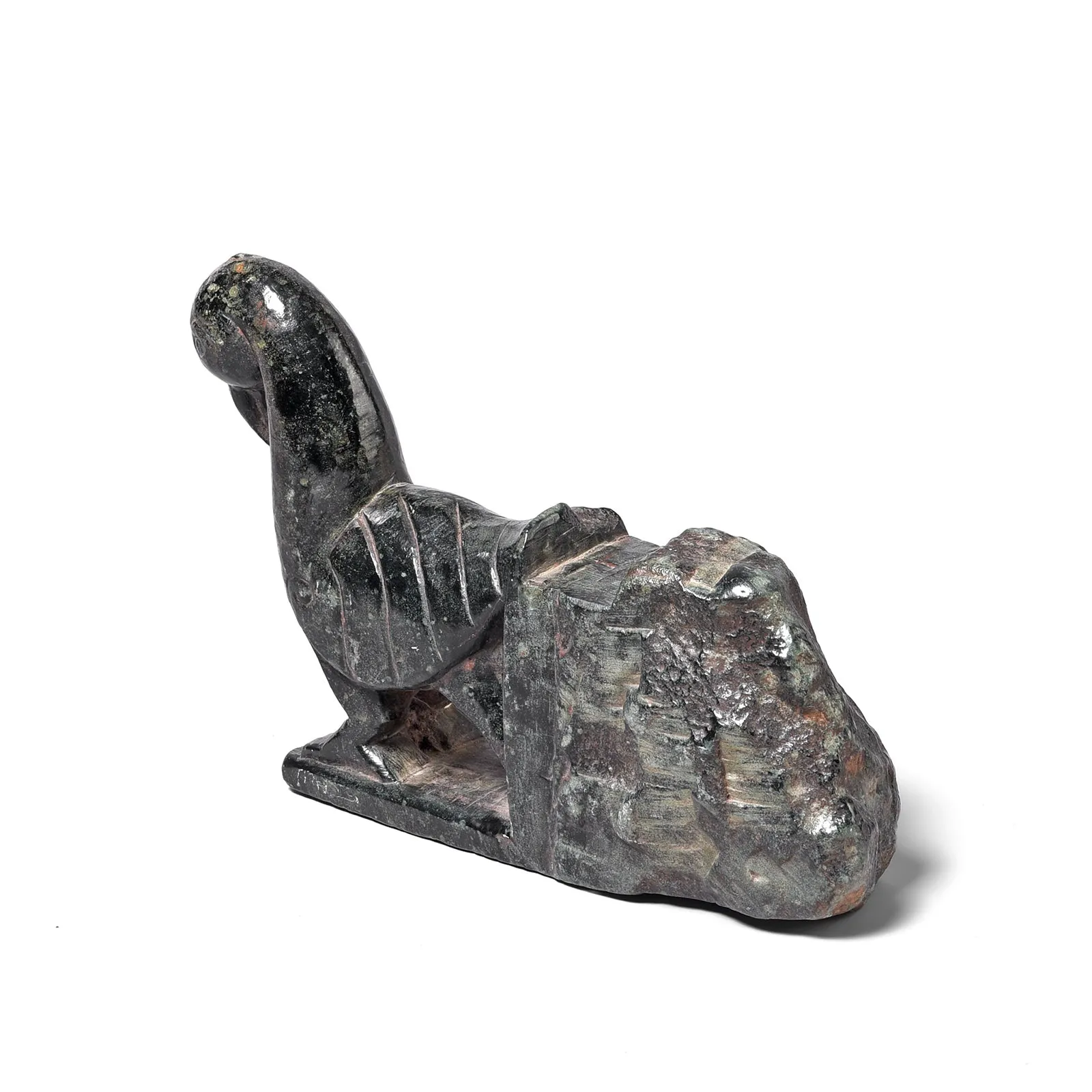 Soapstone Peacock Turban Hanger From Dungapur - 19th Century