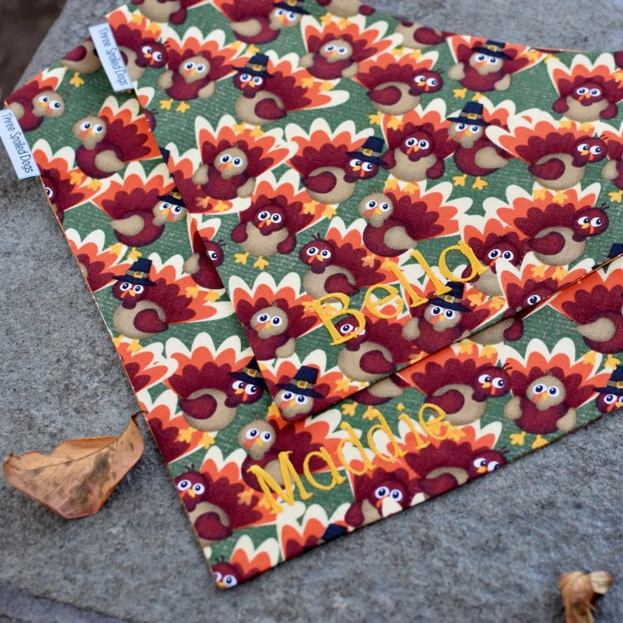 SOLD OUT - Thanksgiving Turkey Dog Bandana