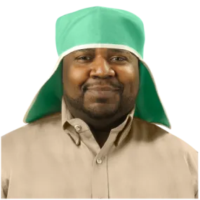 Steiner KK033 9 oz FR Cotton Welding Cap With Neck Drape - Green