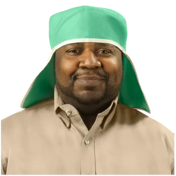 Steiner KK033 9 oz FR Cotton Welding Cap With Neck Drape - Green
