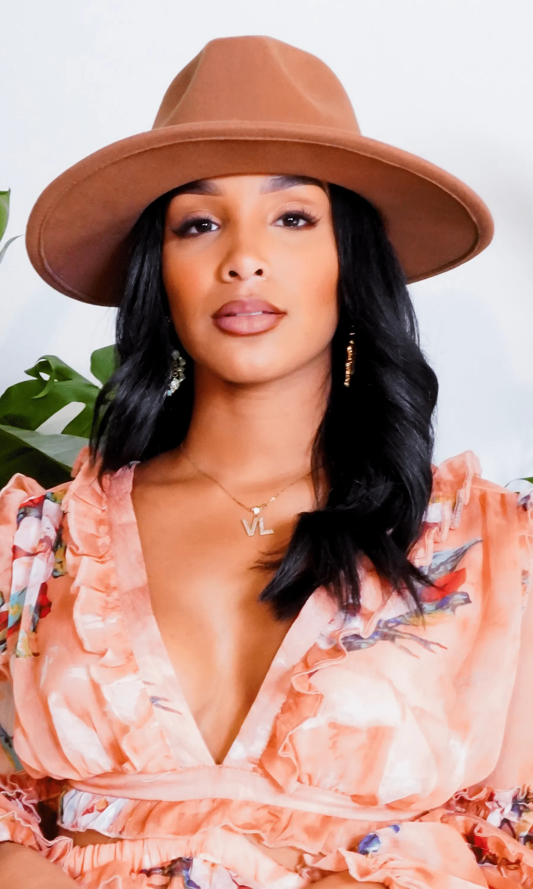 Still Trending | Wide Brim Panama Felt Fedora Hat - Light Pink