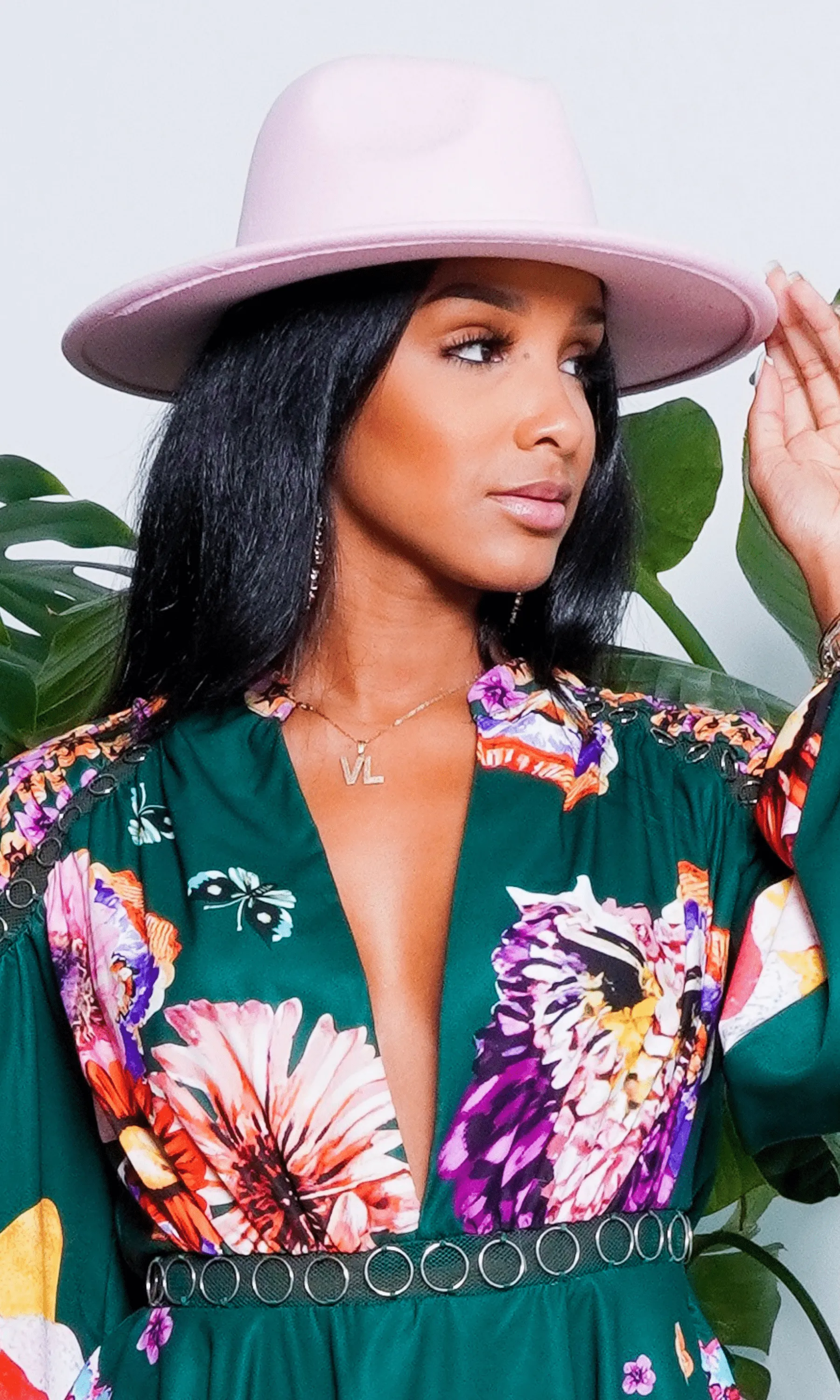 Still Trending | Wide Brim Panama Felt Fedora Hat - Light Pink