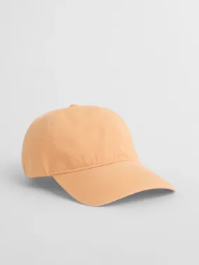 SUNFADED COTTON TWILL CAP Oransje