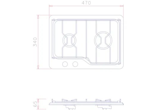Techimpex Seafarer 2 Built In Gas Hob 2 Burner