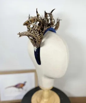 The Olivia, Luxury Velvet Alice Band (Feather Curl)