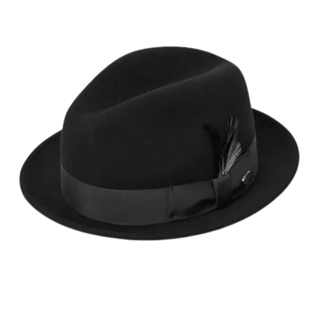Tino Wool LiteFelt Fedora - Black