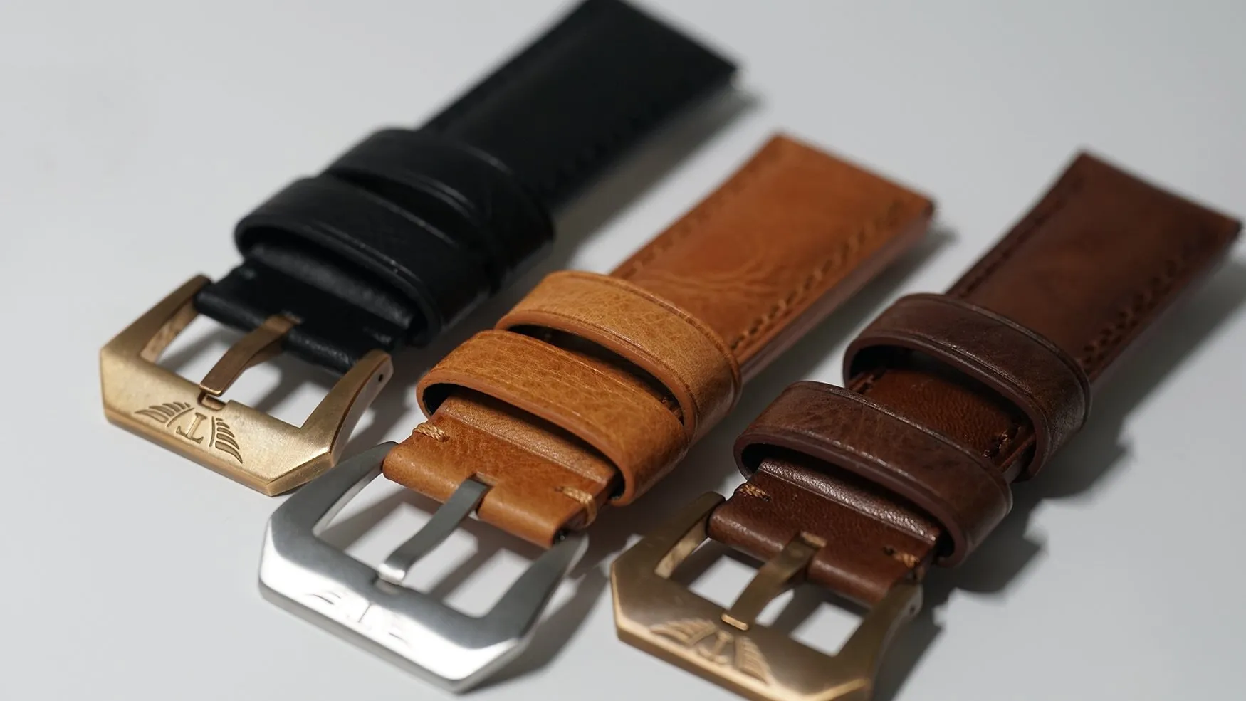 TORSK-DIVER Vintage Light Brown Leather Strap (Long)