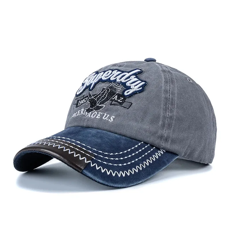 Washed Cotton Super-dry Embroidery Baseball Cap Casual