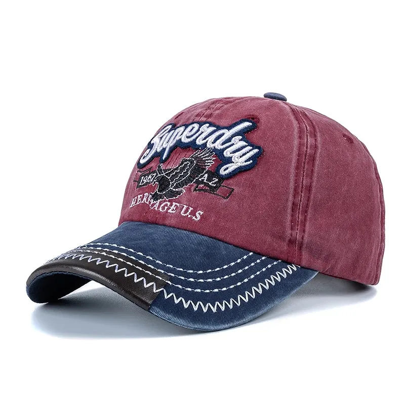 Washed Cotton Super-dry Embroidery Baseball Cap Casual
