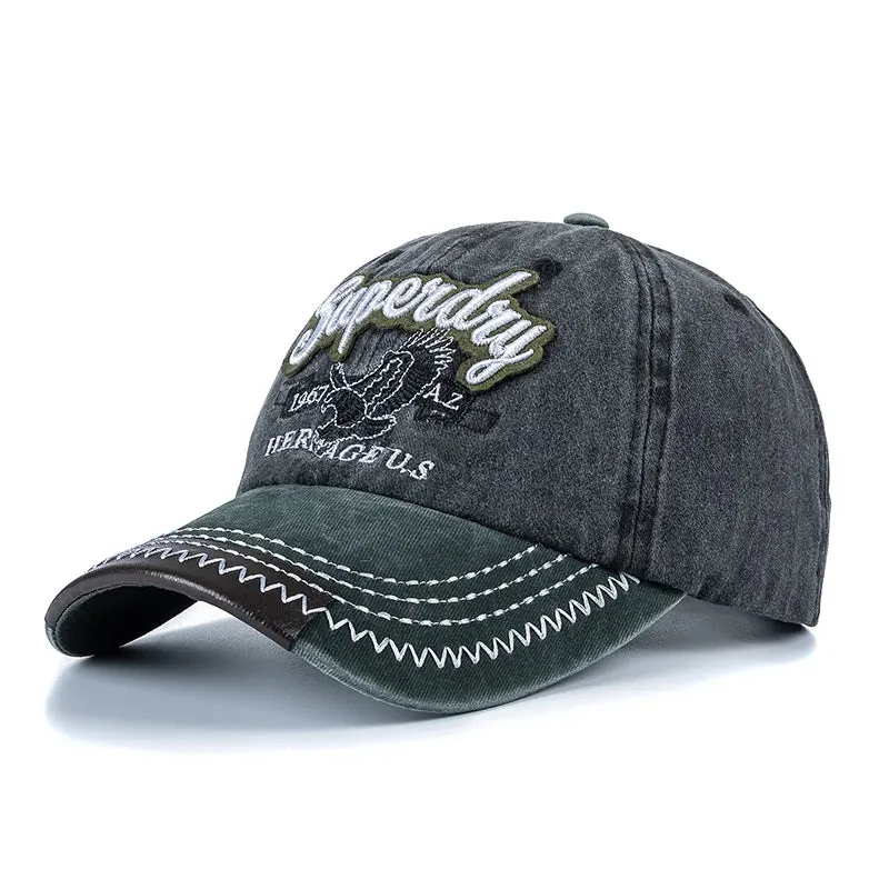 Washed Cotton Super-dry Embroidery Baseball Cap Casual
