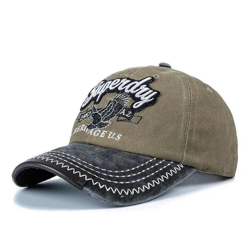 Washed Cotton Super-dry Embroidery Baseball Cap Casual