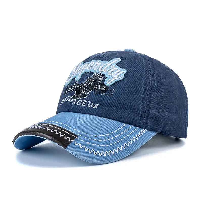 Washed Cotton Super-dry Embroidery Baseball Cap Casual