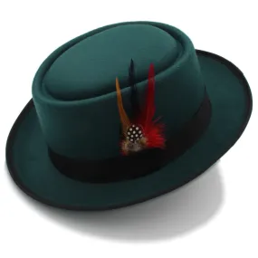 Wool Flat Fedora Hat