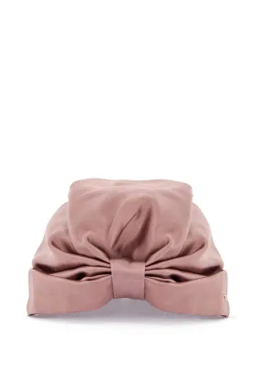 wrap-around silk turban with voluminous effect in beige and gold 6W2HH004QID LAND PHARD/ORO
